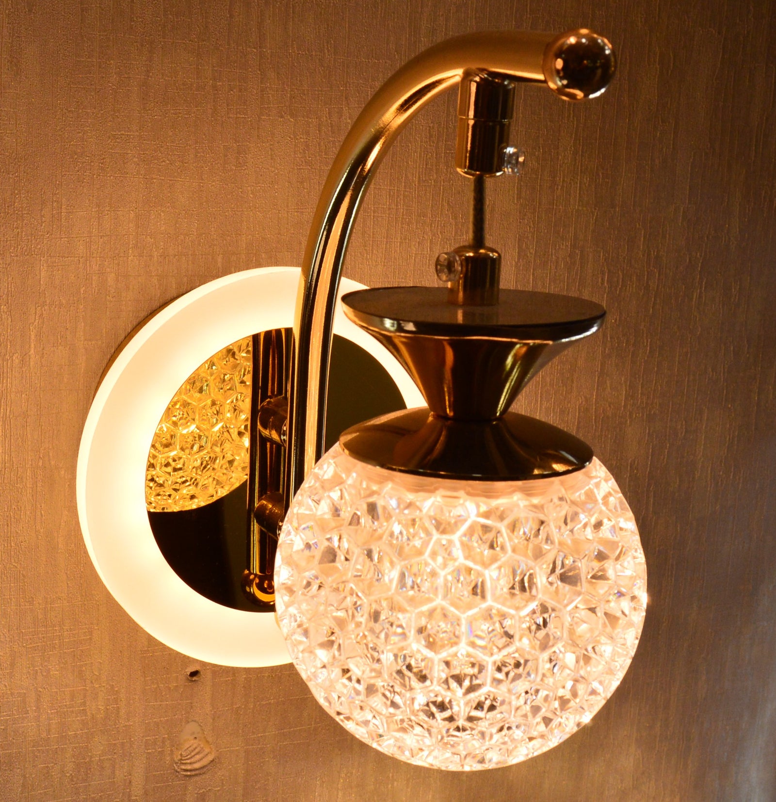 Luxury Crystal Wall Light – Gold Chrome Finish Decorative LED Wall Sconce