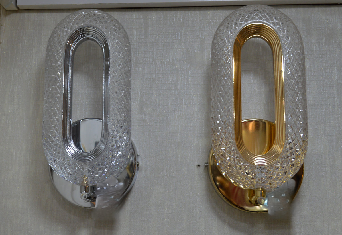 Modern Crystal Oval Wall Scone