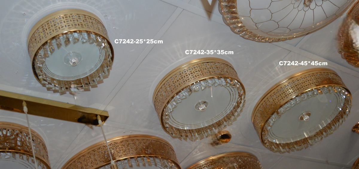 Modern Crystal Round Chandeliers with color changing features-C7049