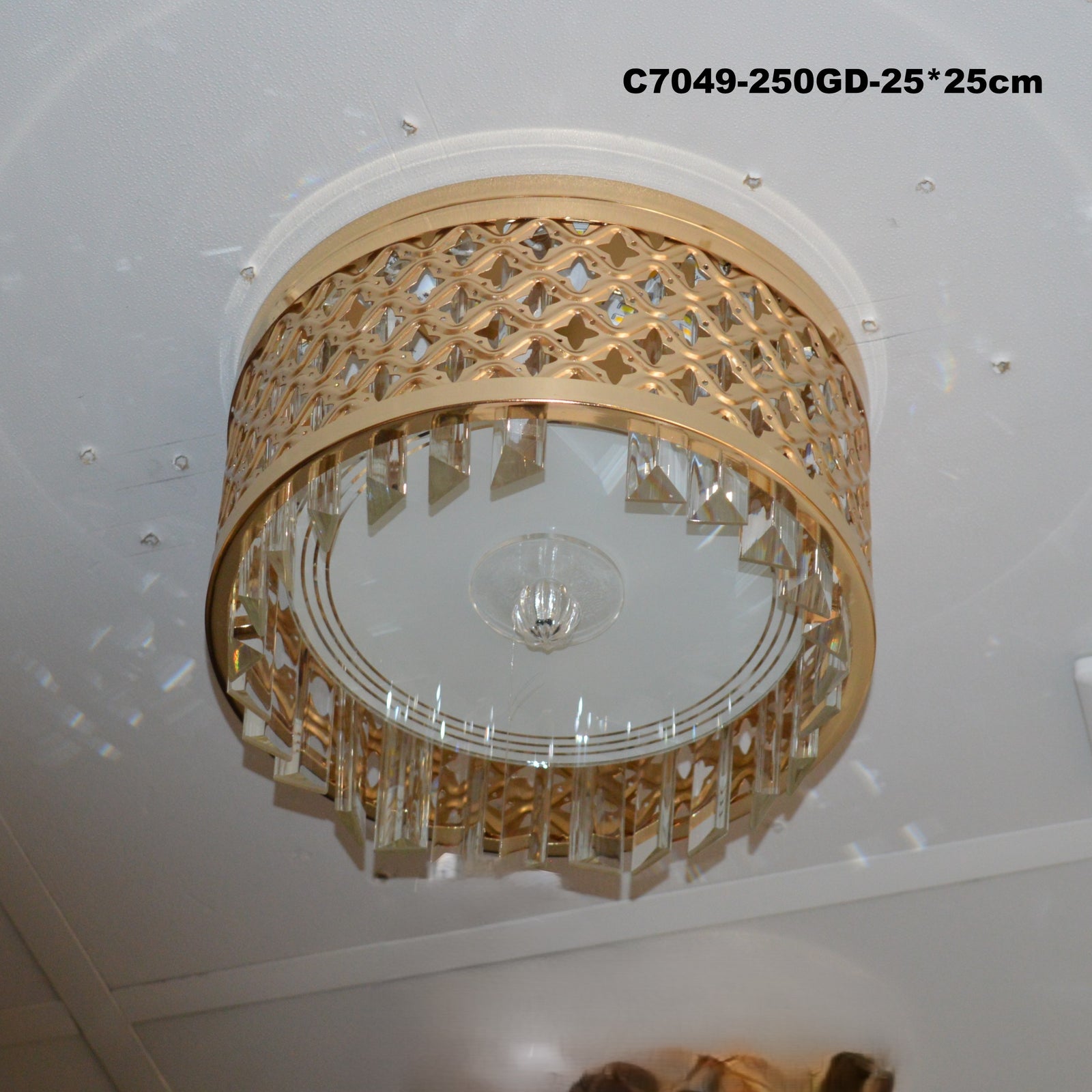 Luxury Gold Crystal Ceiling Light Flush Mount | Modern LED Chandelier
