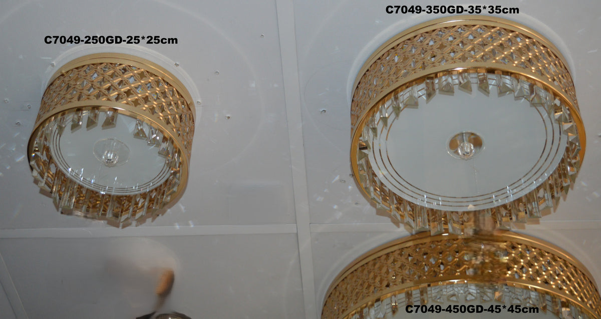 Luxury Gold Crystal Ceiling Light Flush Mount | Modern LED Chandelier