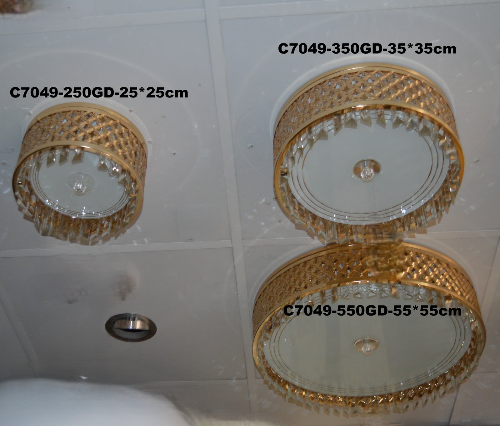 Modern Crystal Round Chandeliers with color changing features-C7049