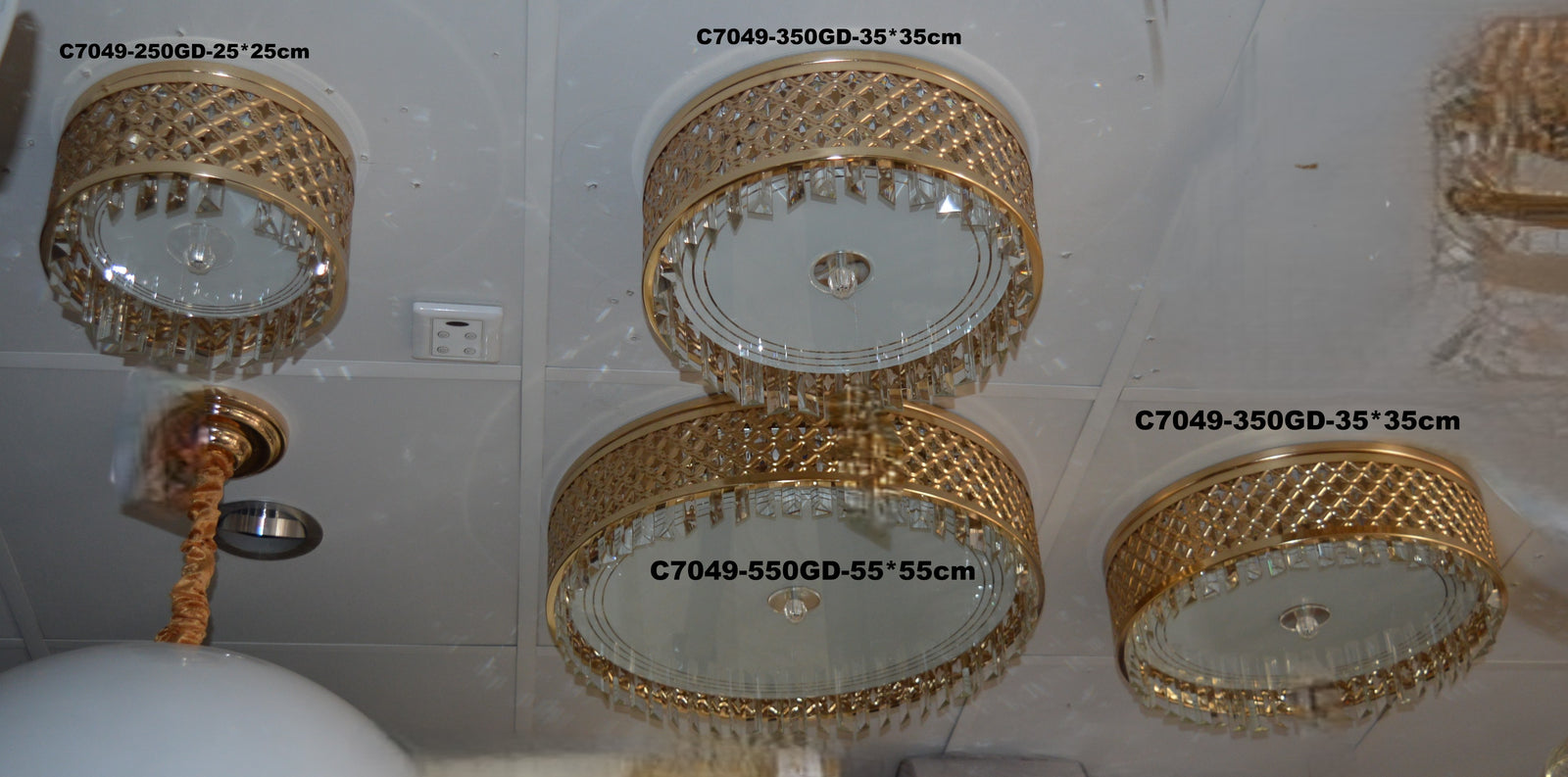 Luxury Gold Crystal Ceiling Light Flush Mount | Modern LED Chandelier
