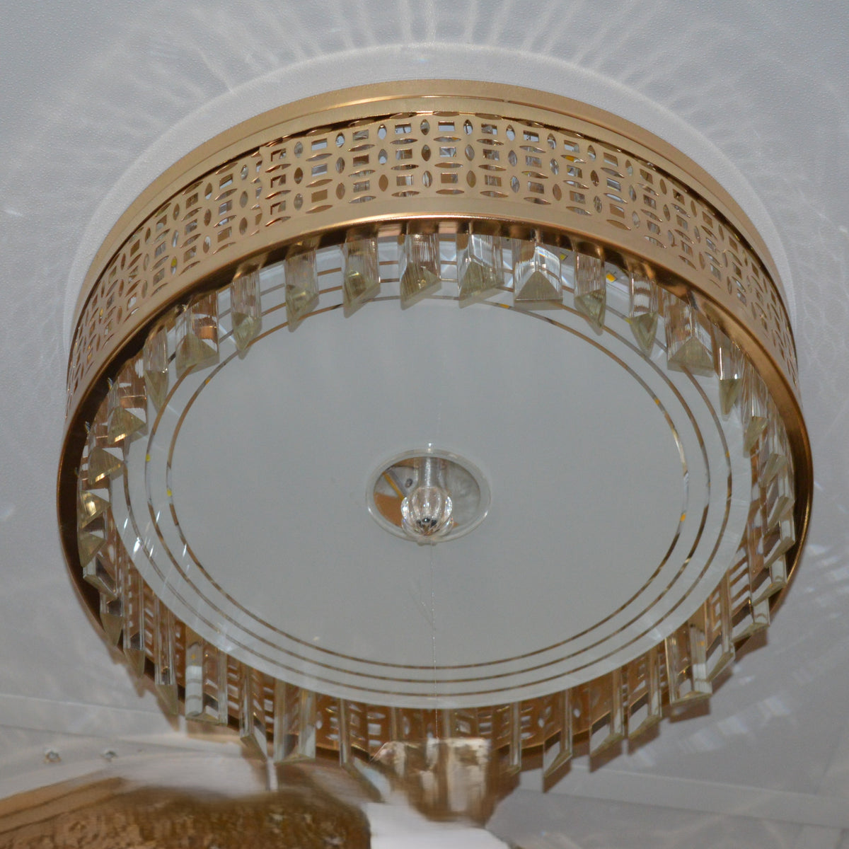 Modern Crystal Round Chandeliers with color changing features-C7049