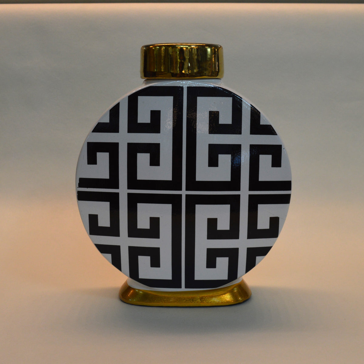 Ceramic Set of 3pcs Ginger/Candy Jars in Silver & Gold Colors