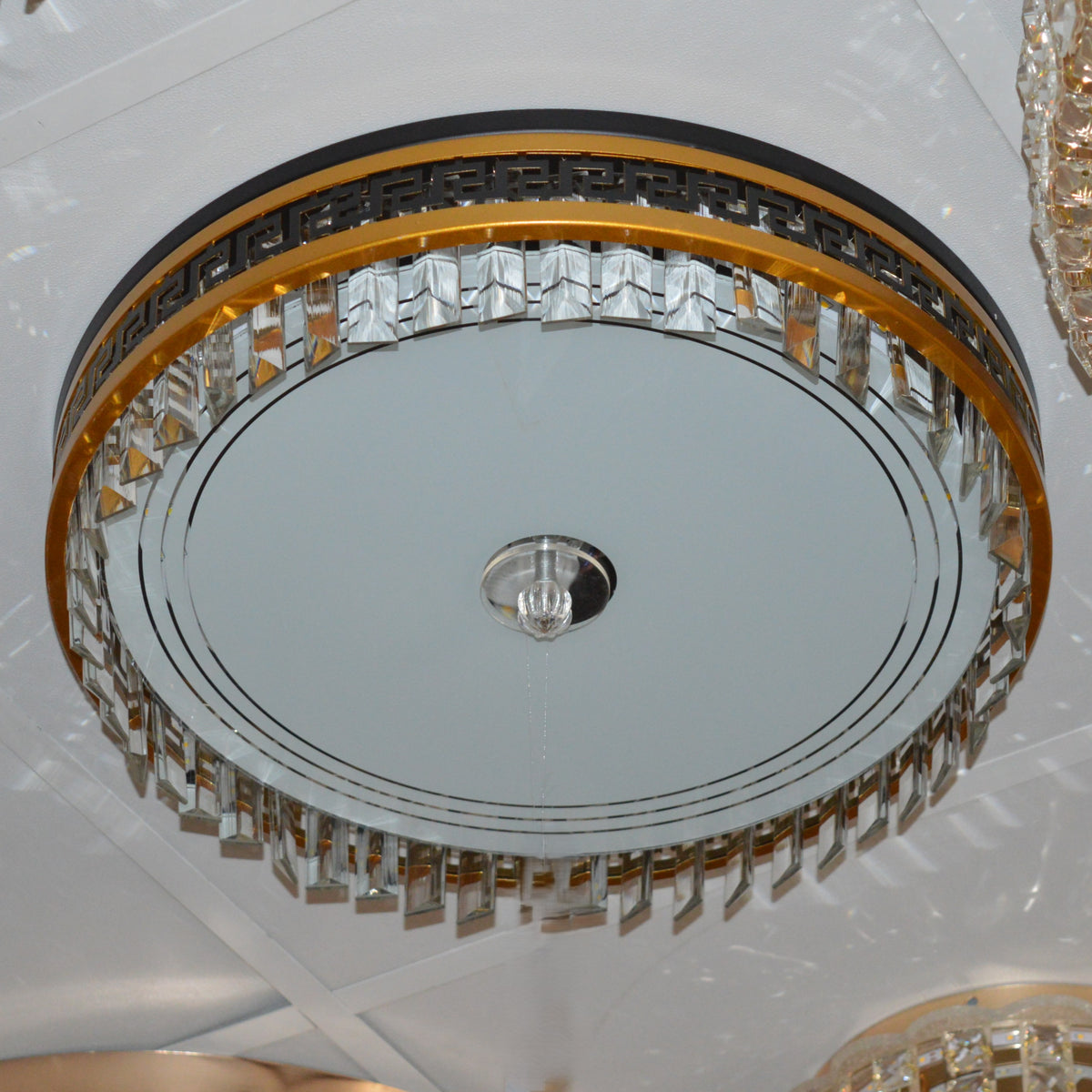 Modern Crystal Round Chandeliers with color changing features-C7049