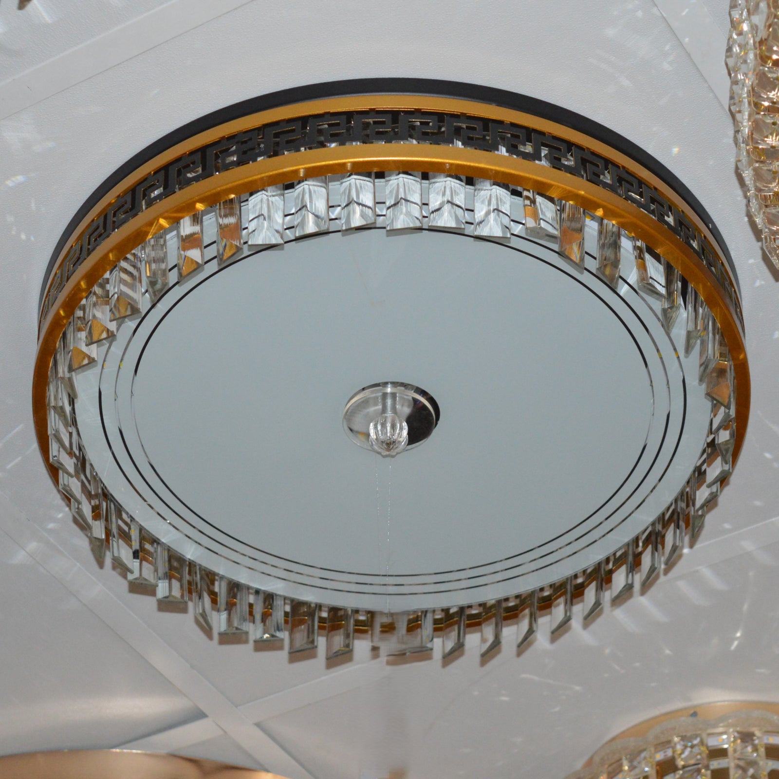 Modern Crystal Round Chandeliers with color changing features-C7049