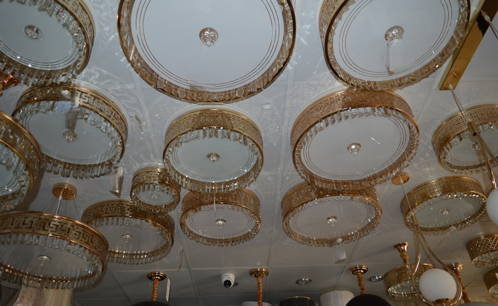 Modern Crystal Round Chandeliers with color changing features-C7049