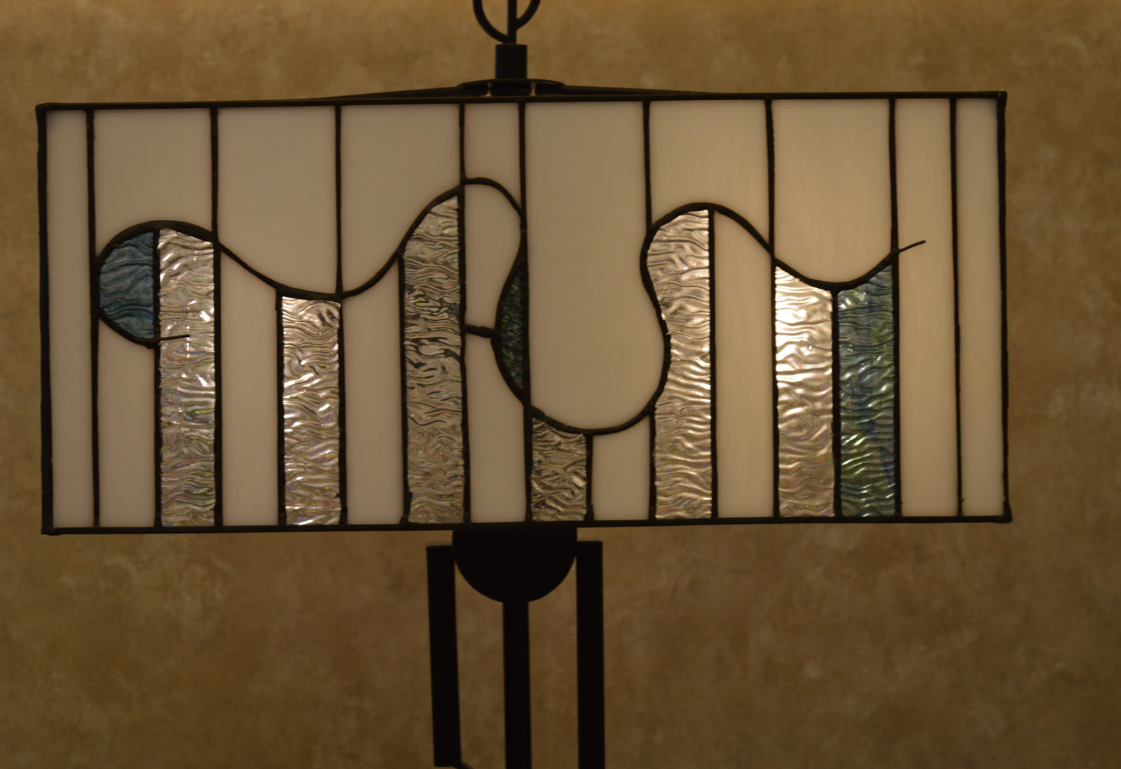 Modern Geometric Stained Glass Table & Floor Lamp