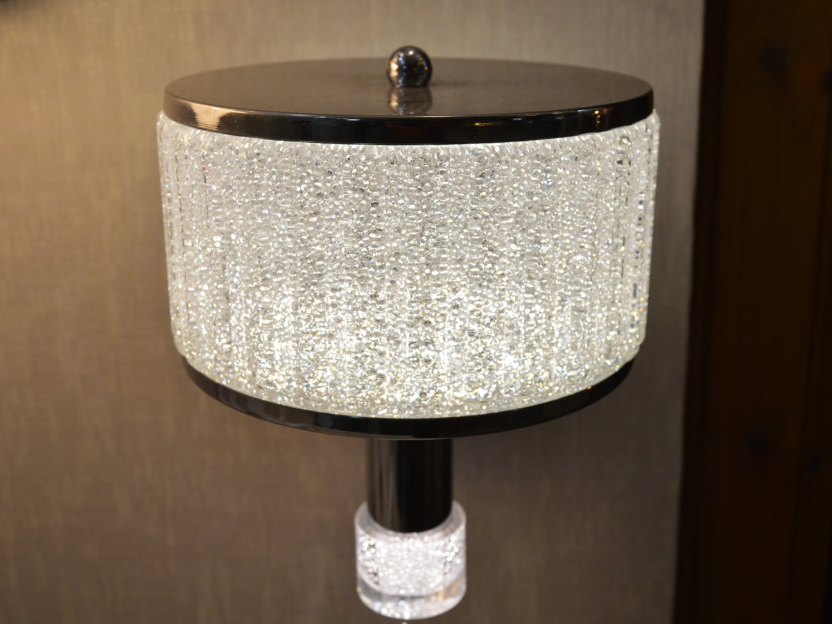 Luxury Crystal Drum LED Wall Light – Modern Chrome Wall Sconce