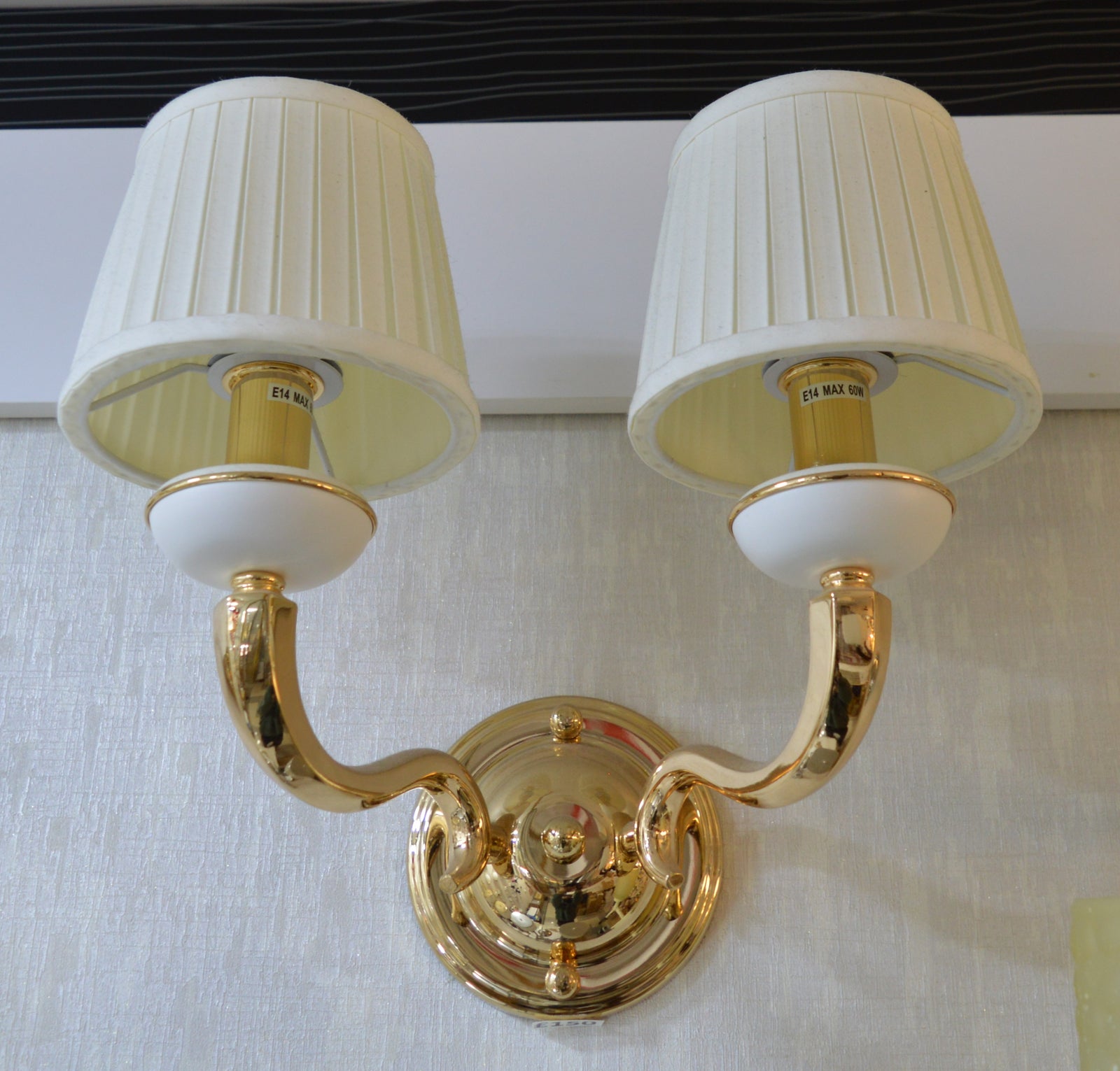 Luxury Dual-Arm Wall Sconce with Fabric Shades