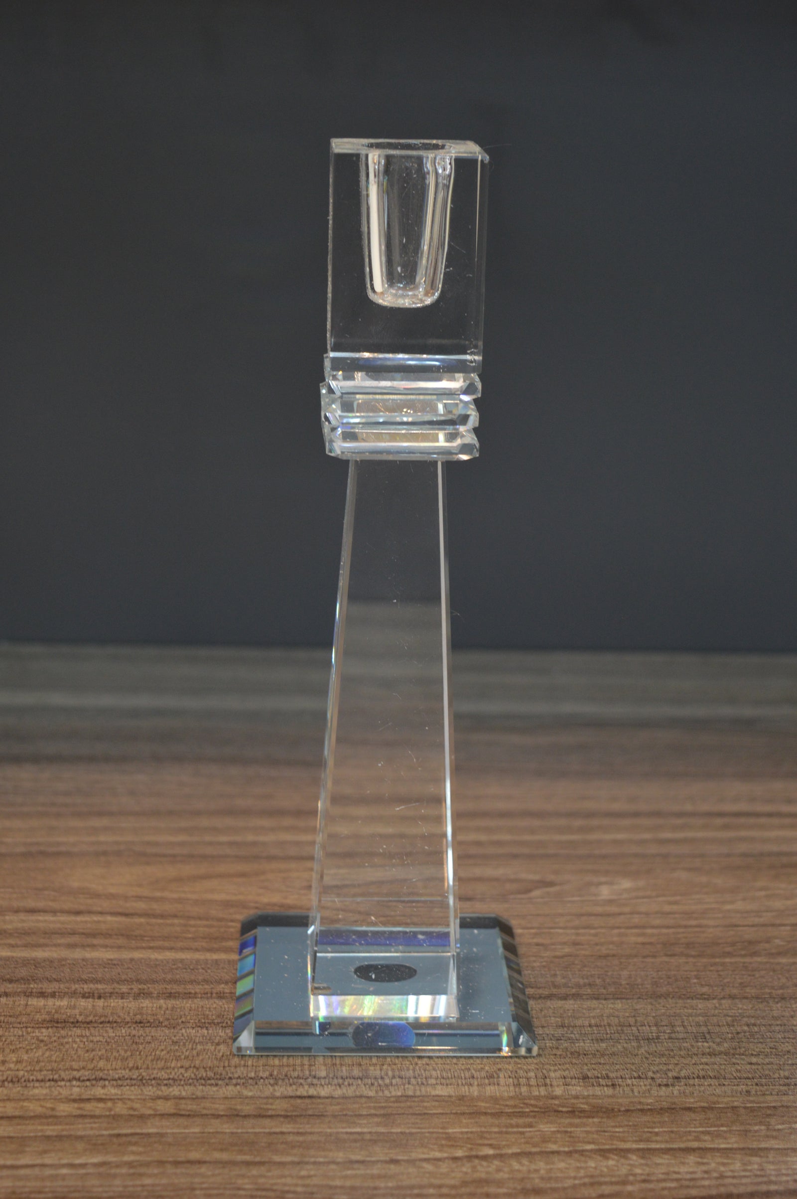 Luxury Crystal Glass Candle Holders Set – Modern Candle Sticks for Home Décor
