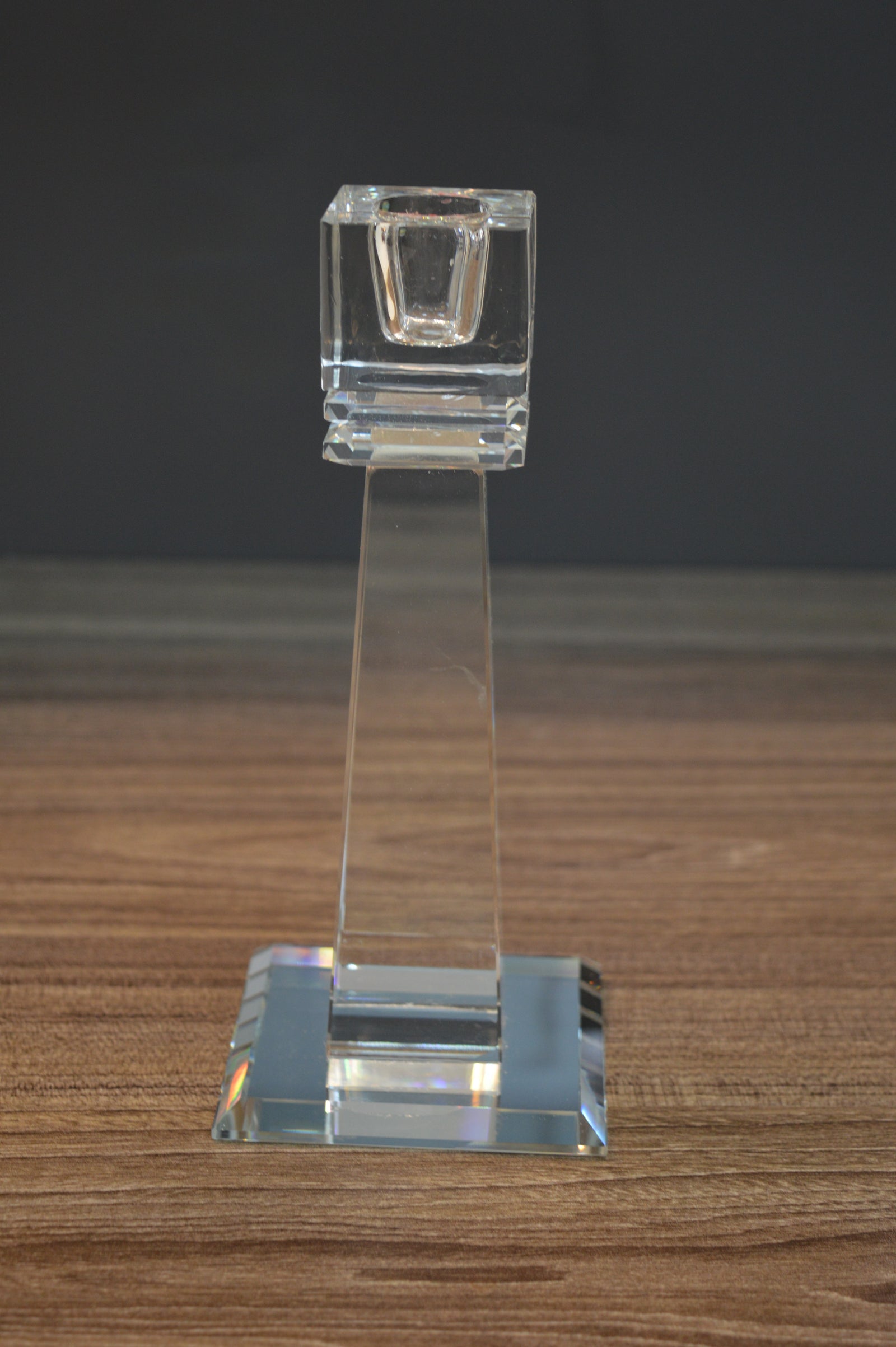 Luxury Crystal Glass Candle Holders Set – Modern Candle Sticks for Home Décor