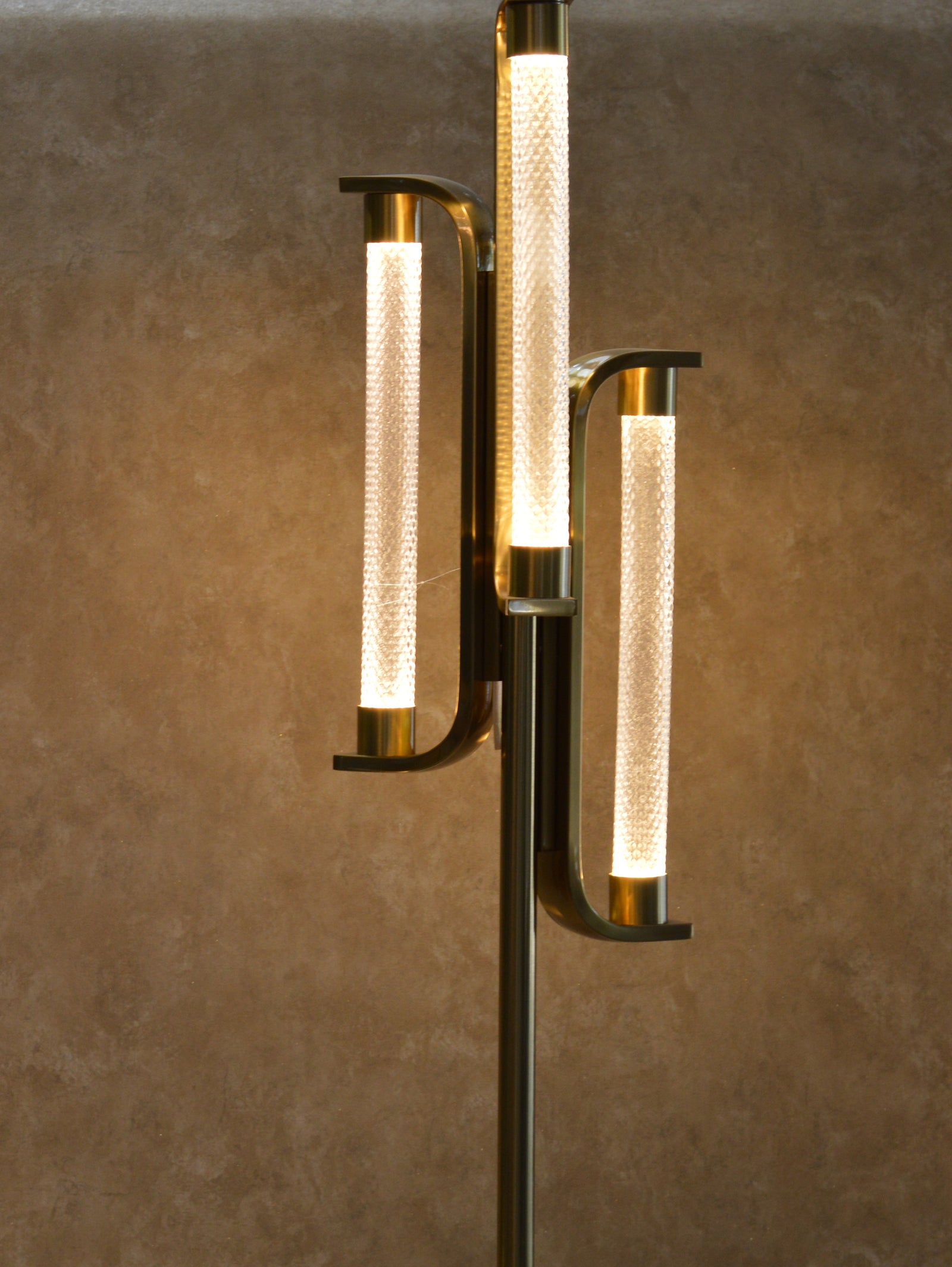 Modern Luxury LED Crystal Tube Luxe Lamp Set