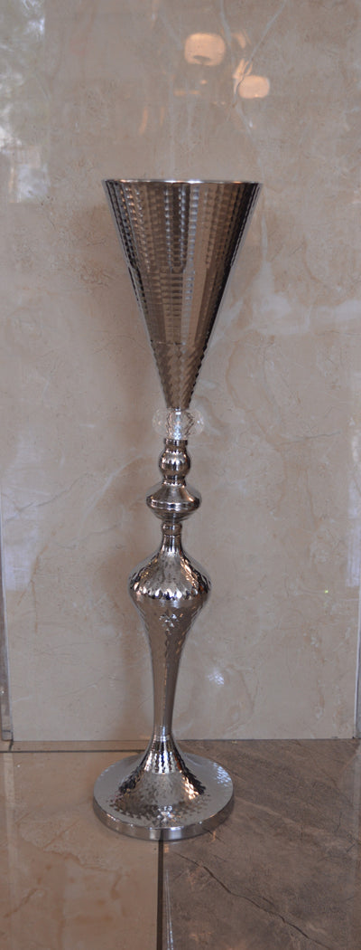 Home Décor Flower Vase in three different sizes in chrome & Gold-9102