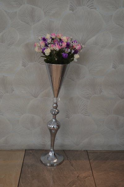 Home Décor Flower Vase in three different sizes in chrome & Gold-9102