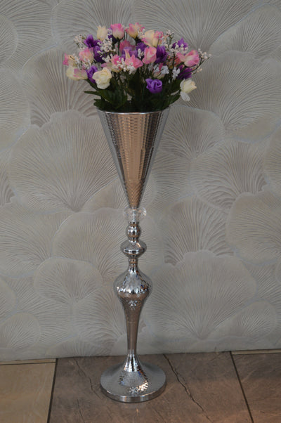 Home Décor Flower Vase in three different sizes in chrome & Gold-9102