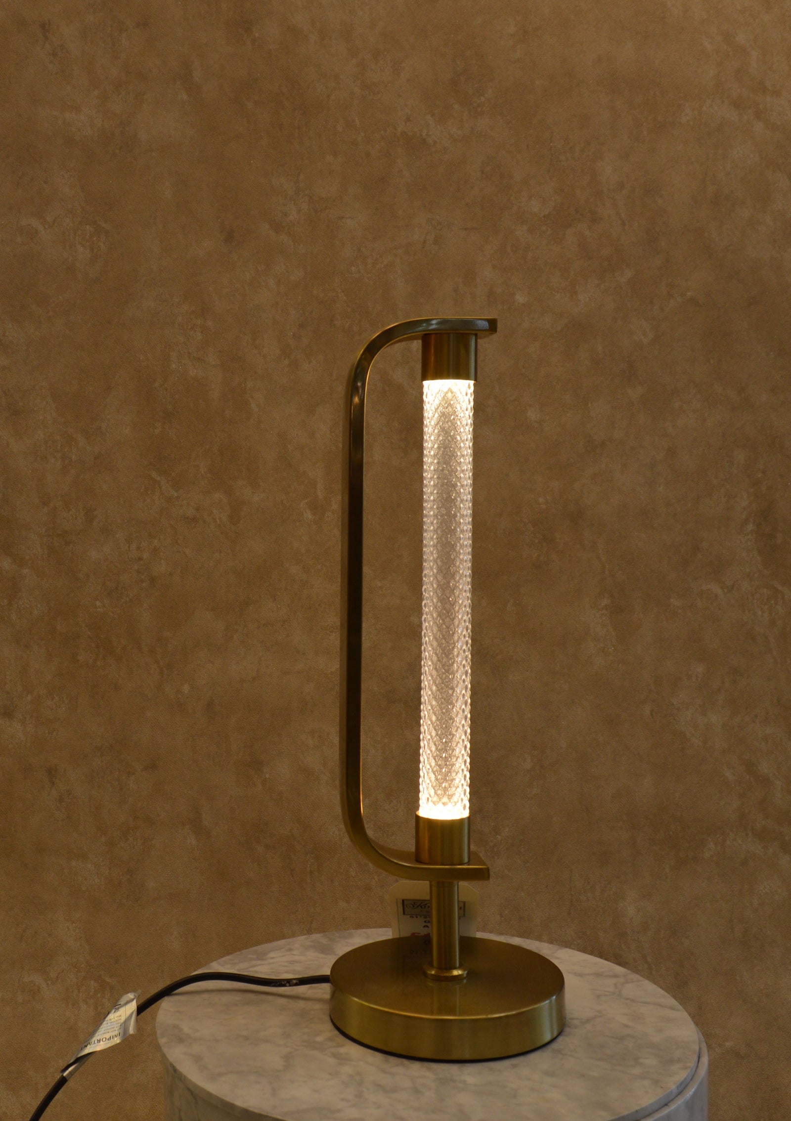 Modern Luxury LED Crystal Tube Luxe Lamp Set