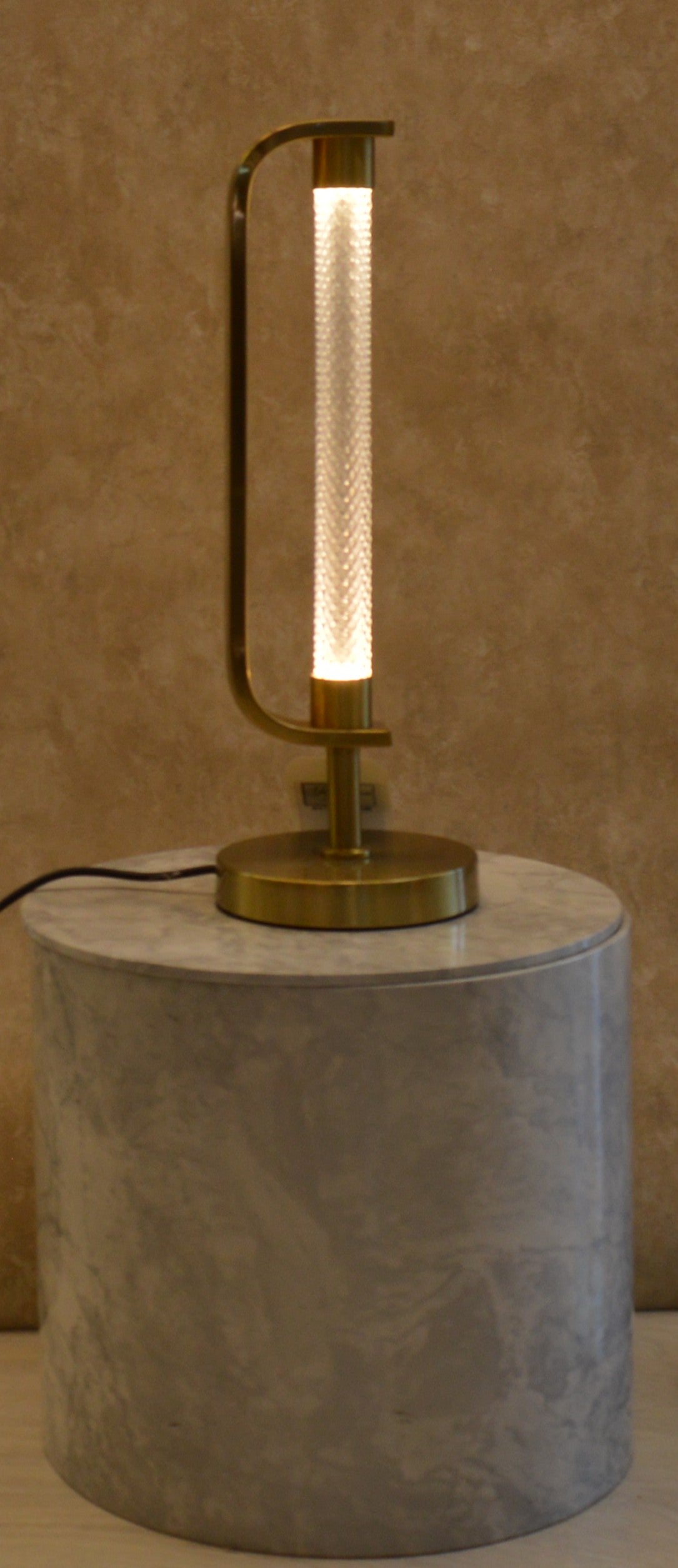 Modern Luxury LED Crystal Tube Luxe Lamp Set