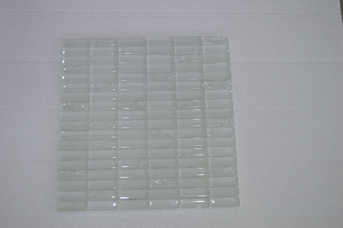 Brown Crackle-effect Glass Mosaic Tile | 1 sheet 300x300x8mm | 11 sheets 1sqm-JM03