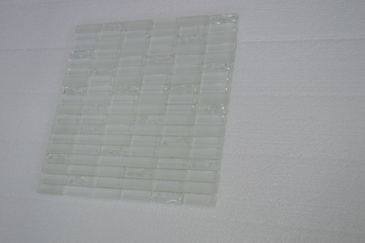 Brown Crackle-effect Glass Mosaic Tile | 1 sheet 300x300x8mm | 11 sheets 1sqm-JM03