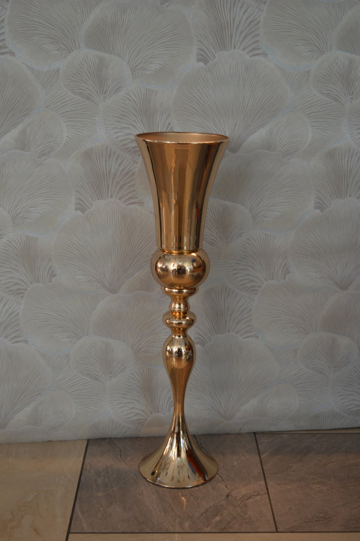 Home Décor Flower Vase in three different sizes in chrome & Gold-9832