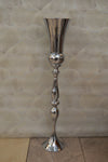 Home Décor Flower Vase in three different sizes in chrome & Gold-9102