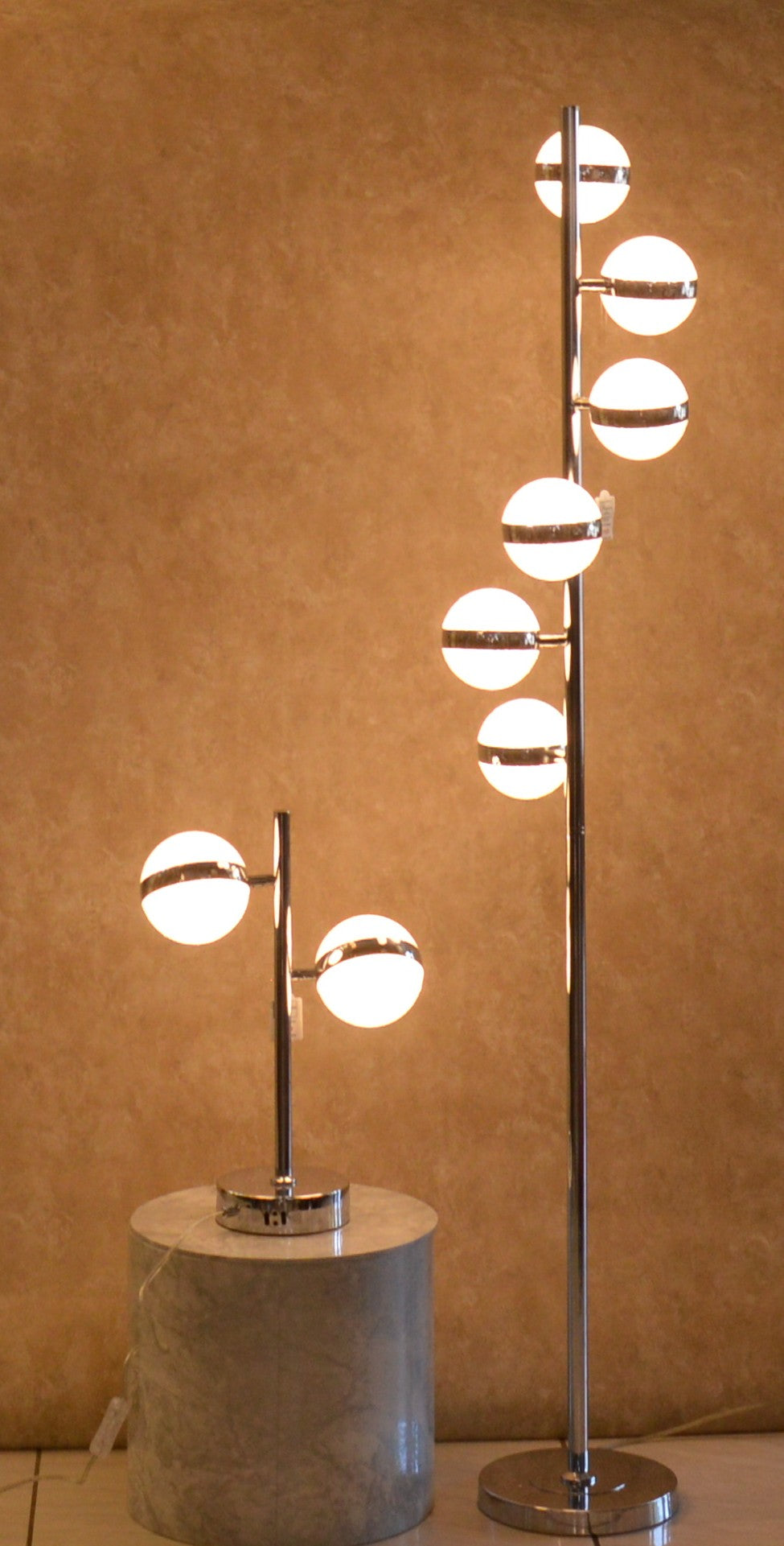 Kingston Lighting Nova Globe Table & Floor Lamp Set