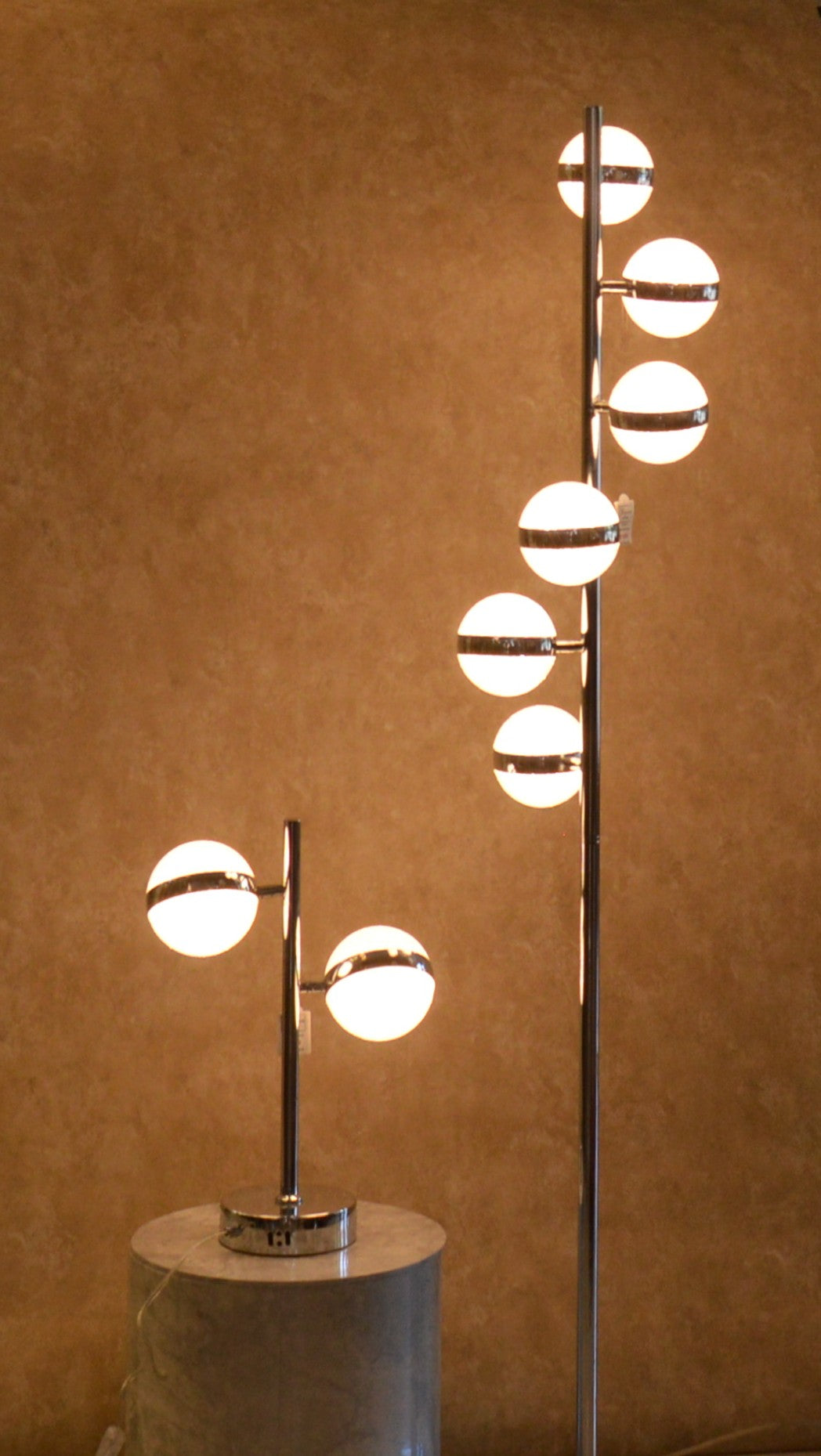 Kingston Lighting Nova Globe Table & Floor Lamp Set