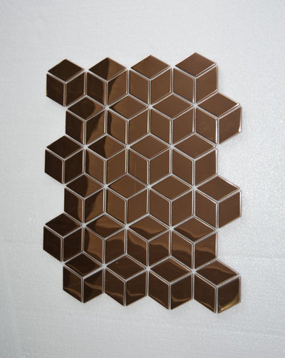 Diamond Aluminium Ceramic Mosaic Tiles | 1 sheet300 x300 x 8mm | 11=1m2