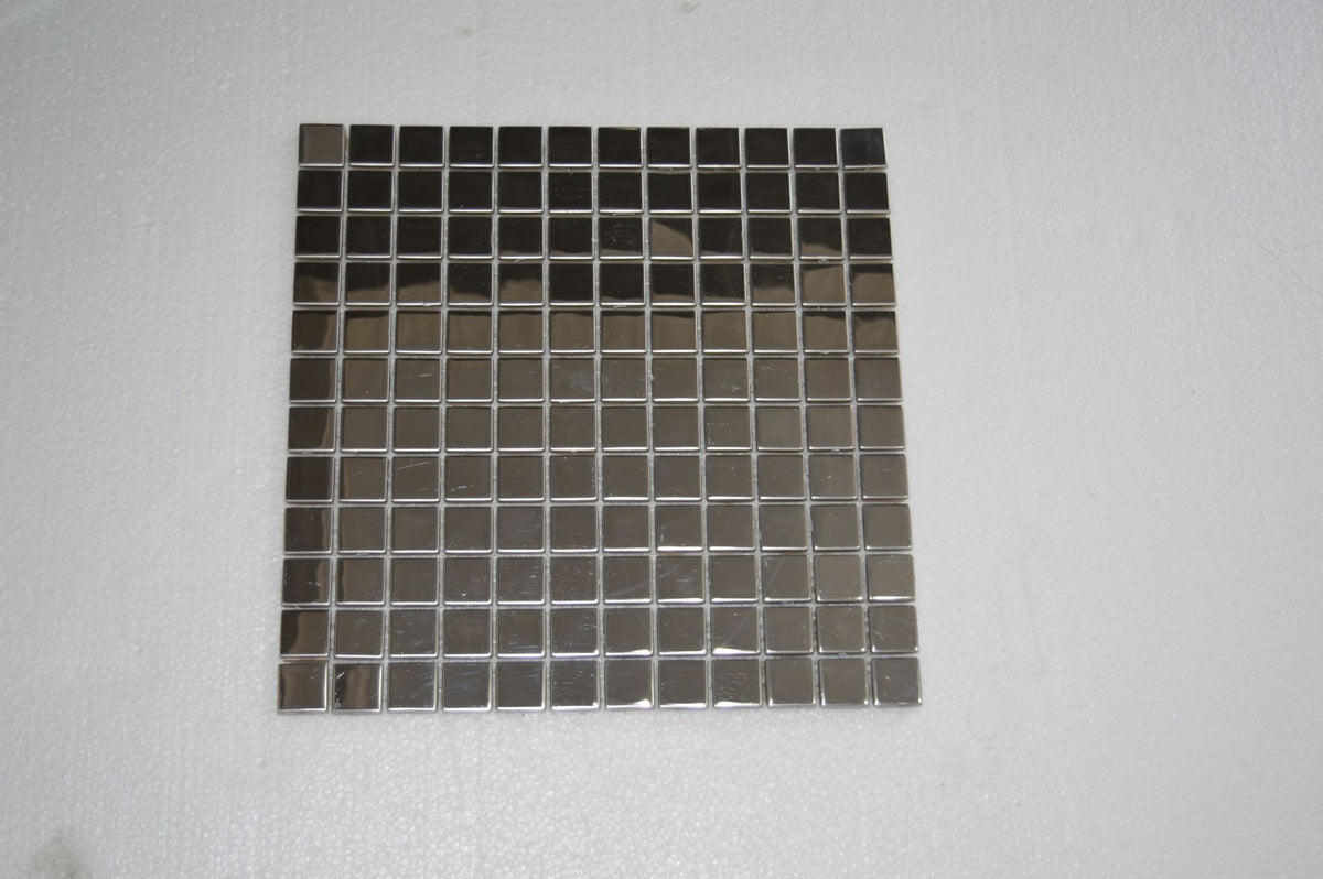 Mirrored Silver Aluminium Ceramic Mosaic Tiles-300*300*8mm-11sheets-1m2