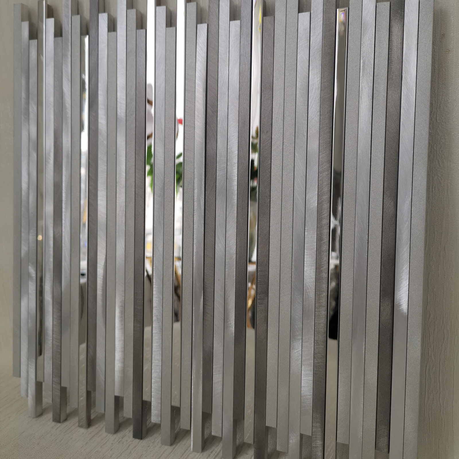 Greyscale Aluminium Mosaic Tile