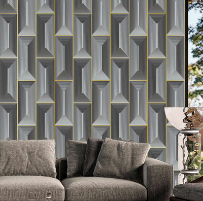 Kingston Modern Pattern Double width Wallpapers in 4 different colours-15mtr Length and 1mtr Width-GT10103, 04, 08 & 110