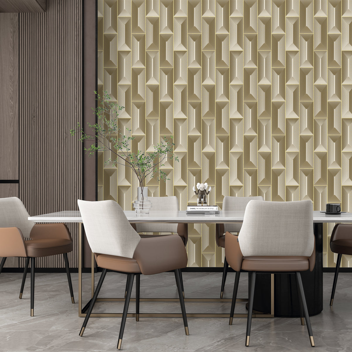 Kingston Modern Pattern Double width Wallpapers in 4 different colours-15mtr Length and 1mtr Width-GT10103, 04, 08 & 110
