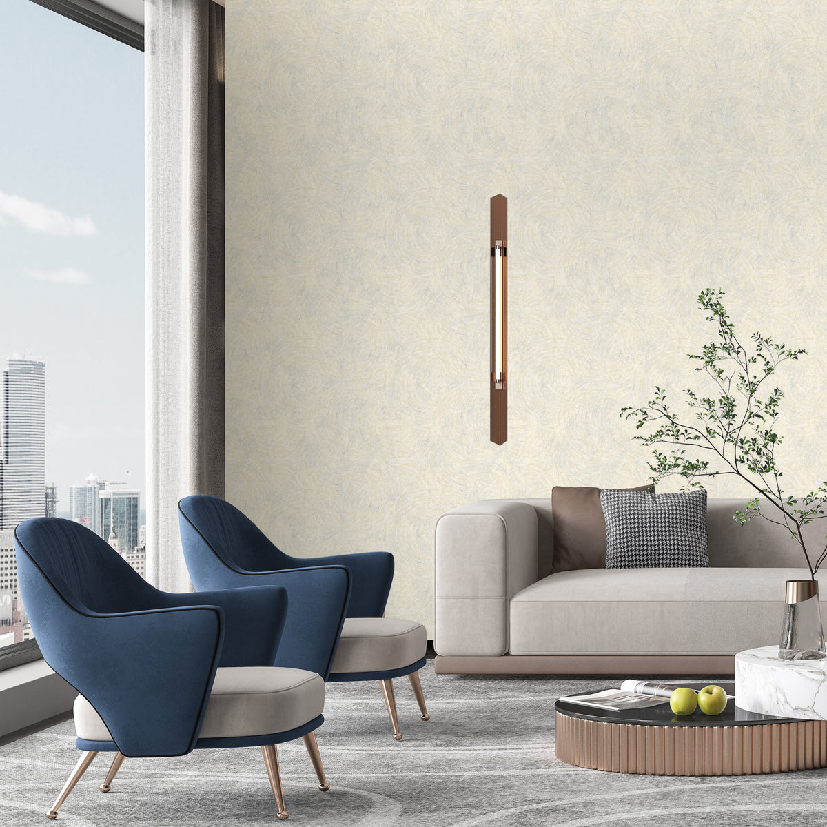 Spiral Pattern Modern Double Width wallpaper with Glitter-15mtr Length and 1mtr Width-GT11303,04,08 & 10