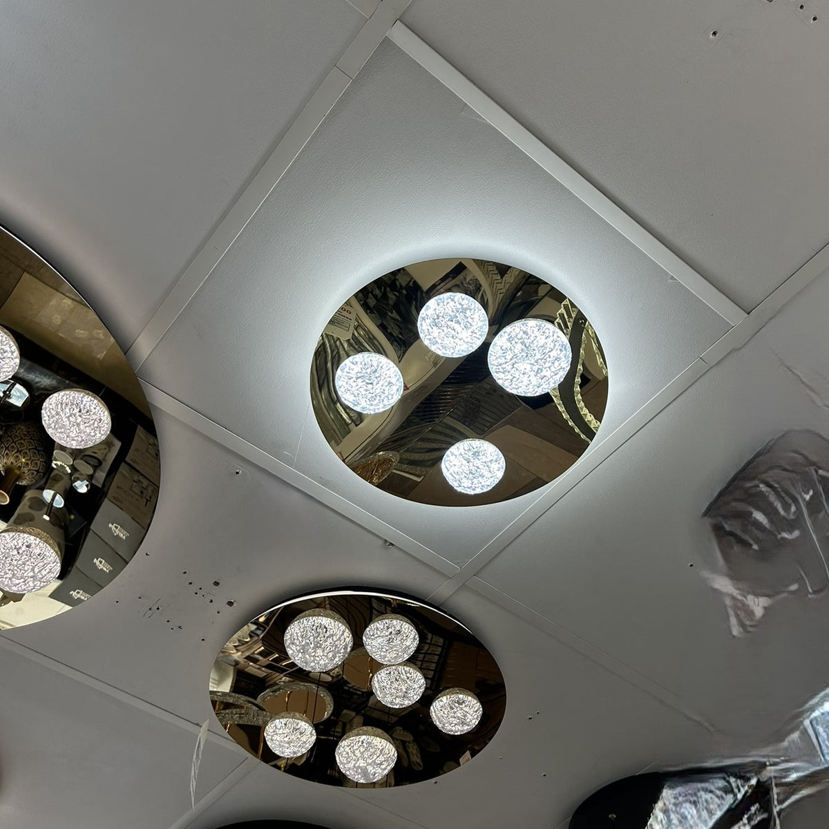 Modern Moon Style Flushmount LED Ceiling Lights Gold-2318-800, 500 & 400
