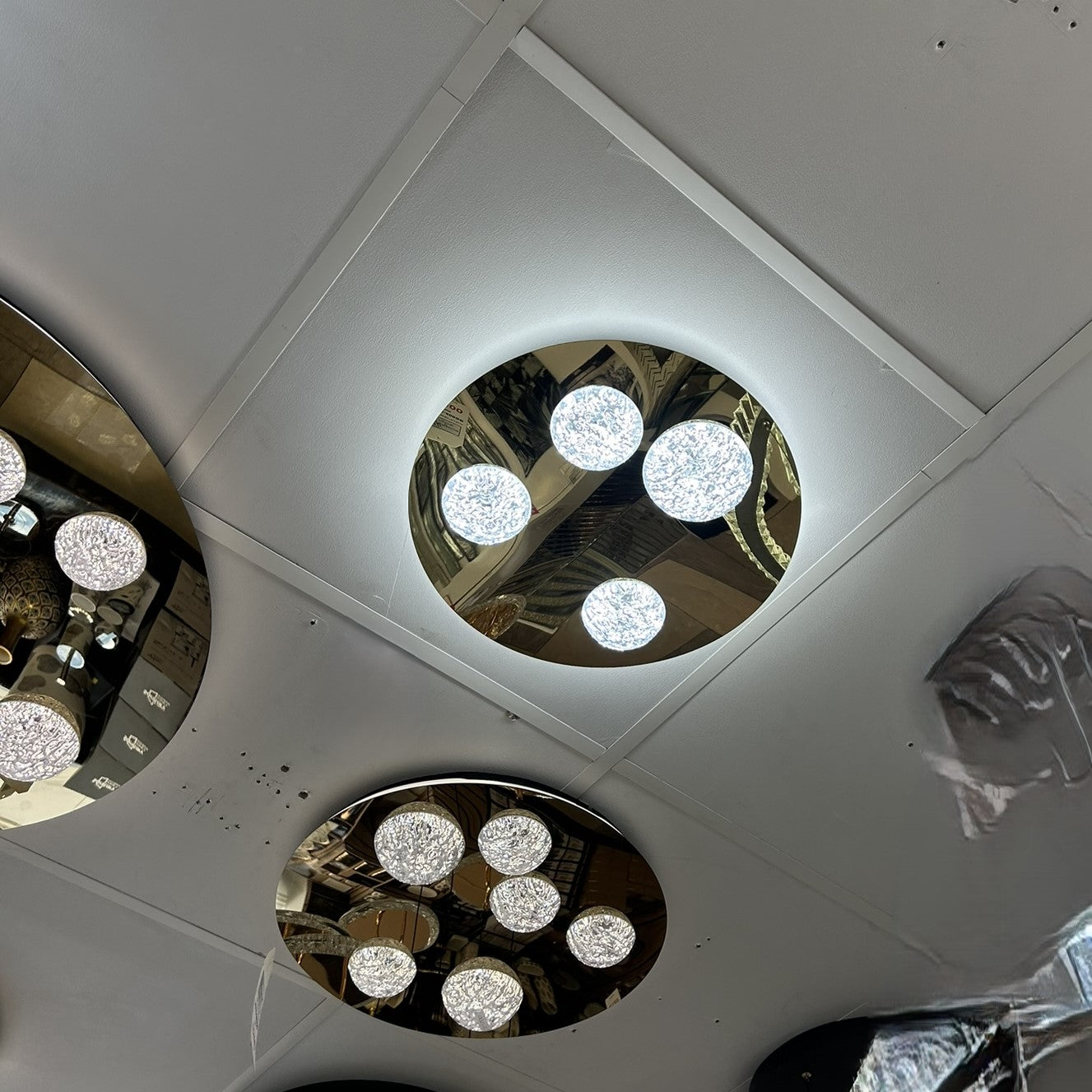 Modern Moon Style Flushmount LED Ceiling Lights Gold-2318-800, 500 & 400