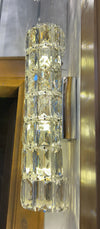 Crystal rectangle bar wall light with color changing feature- 9122-350ch