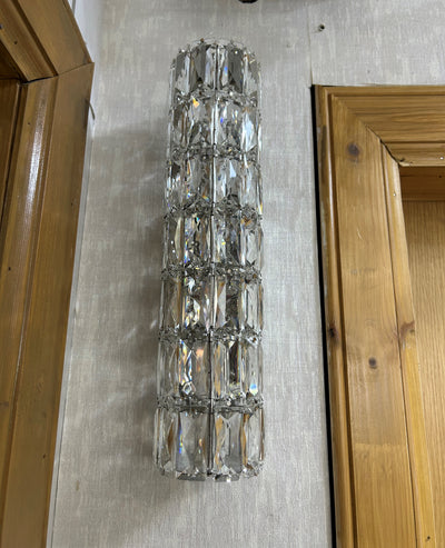 Crystal rectangle bar wall light with color changing feature- 9122-350ch