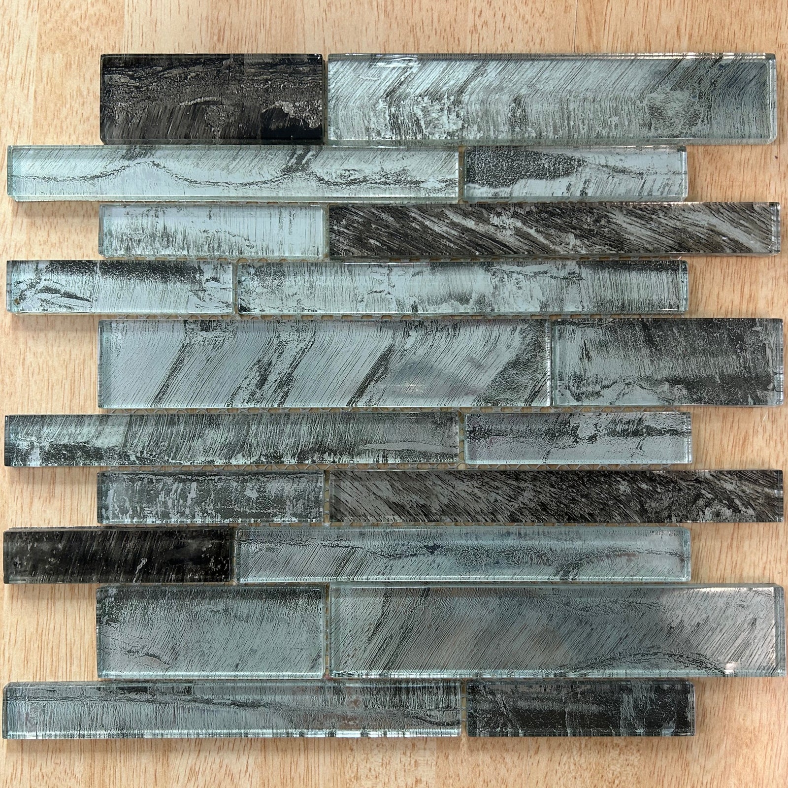 Olive Green Glass Mosaic Tile | 1 sheet 300x300x8mm | 11 sheets 1sqm-PT-WS100