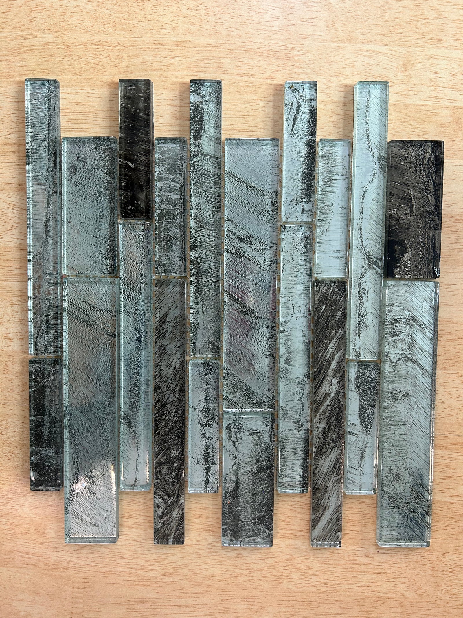 Olive Green Glass Mosaic Tile | 1 sheet 300x300x8mm | 11 sheets 1sqm-PT-WS100