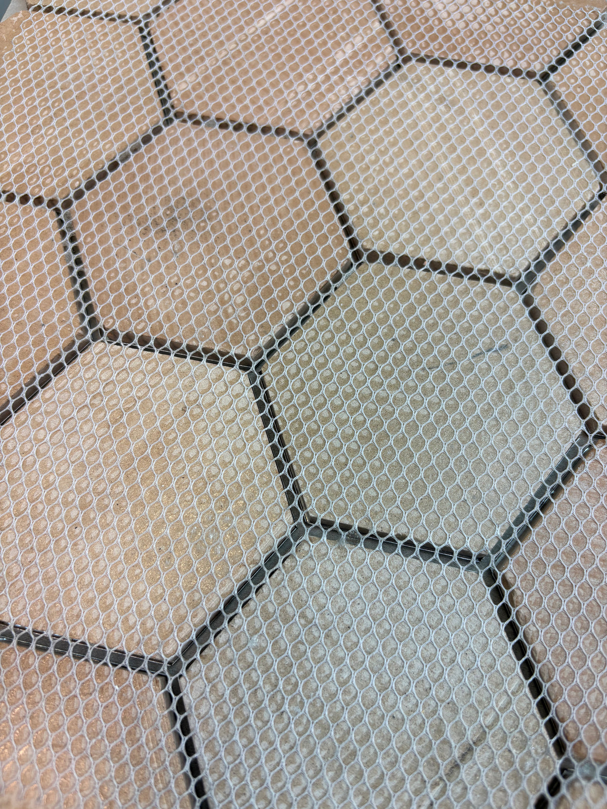 Hexagonal Colourful Mosaic Tiles - 260*300*8mm - 11sheets = 1 meter square - DZ-157