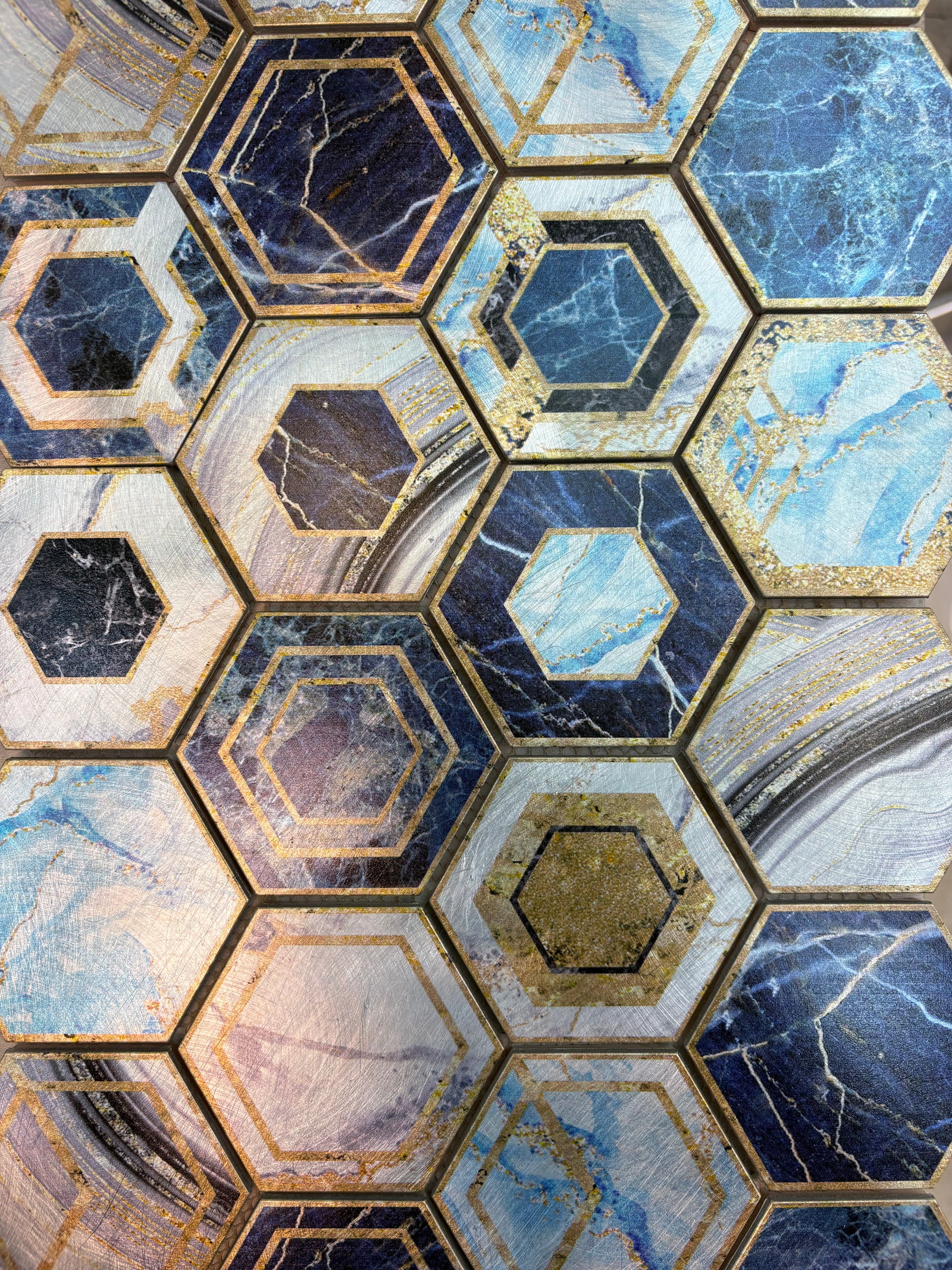 Hexagonal Colourful Mosaic Tiles - 260*300*8mm - 11sheets = 1 meter square - DZ-157