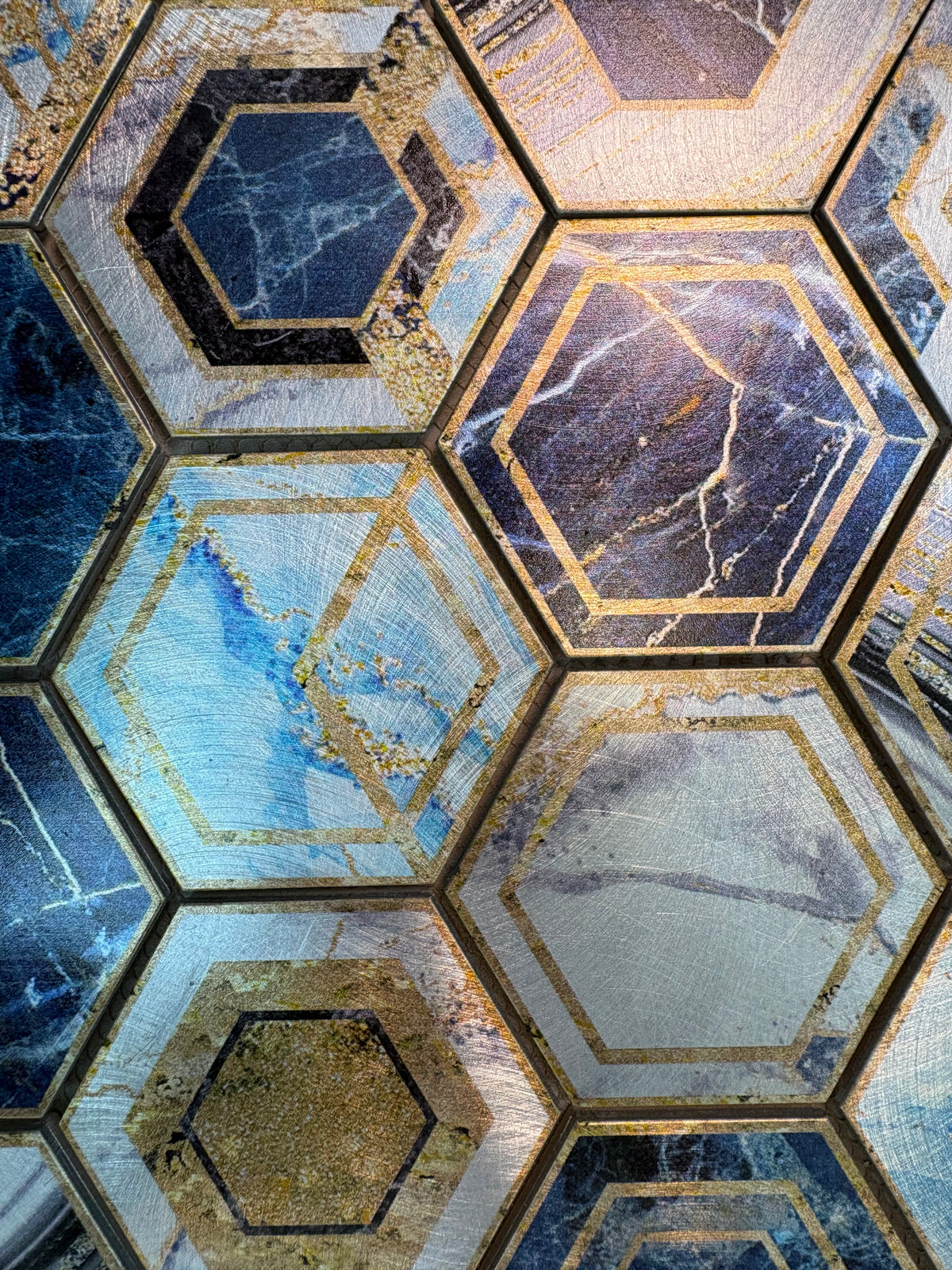 Hexagonal Colourful Mosaic Tiles - 260*300*8mm - 11sheets = 1 meter square - DZ-157