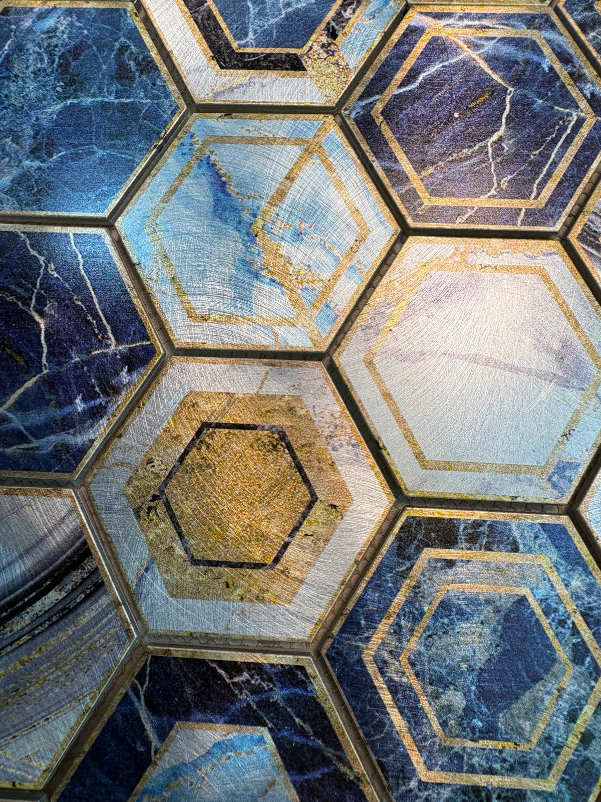 Hexagonal Colourful Mosaic Tiles - 260*300*8mm - 11sheets = 1 meter square - DZ-157