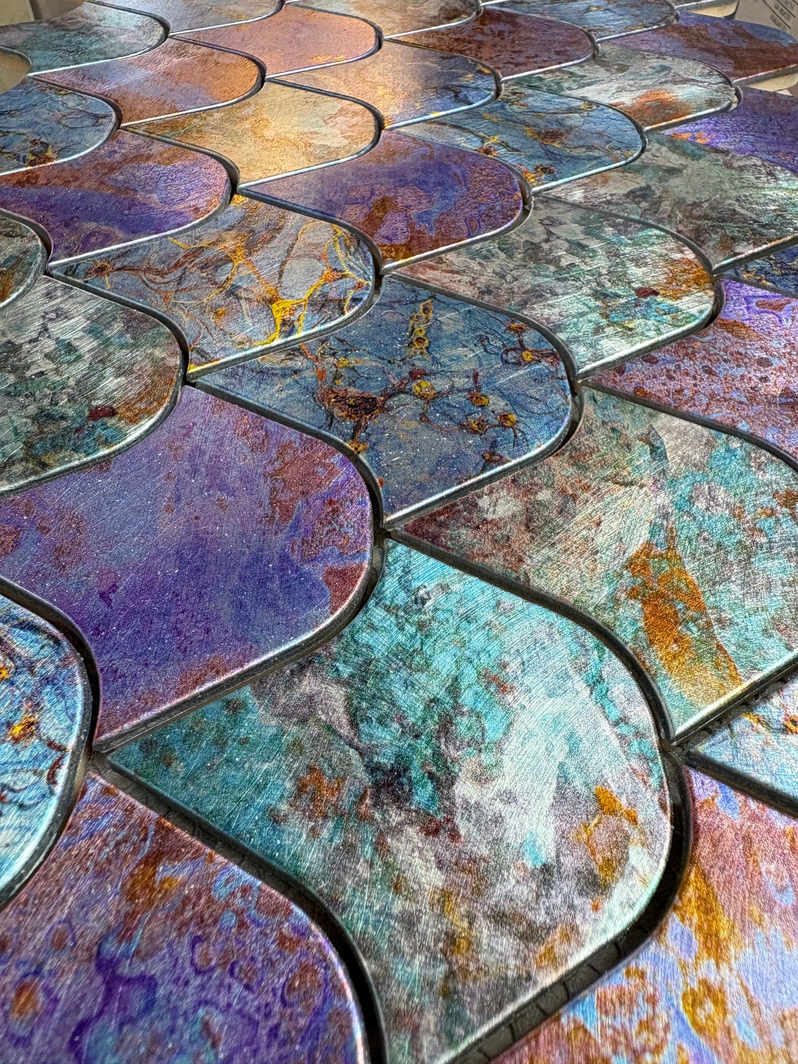 Ceramic Aluminium Colourful Mosaic Tile - 262*292*8mm - 11 sheets = 1m2 - DZ-158