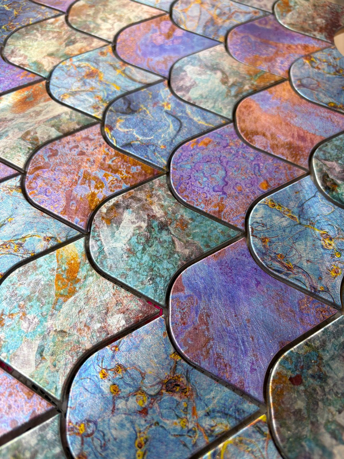 Ceramic Aluminium Colourful Mosaic Tile - 262*292*8mm - 11 sheets = 1m2 - DZ-158