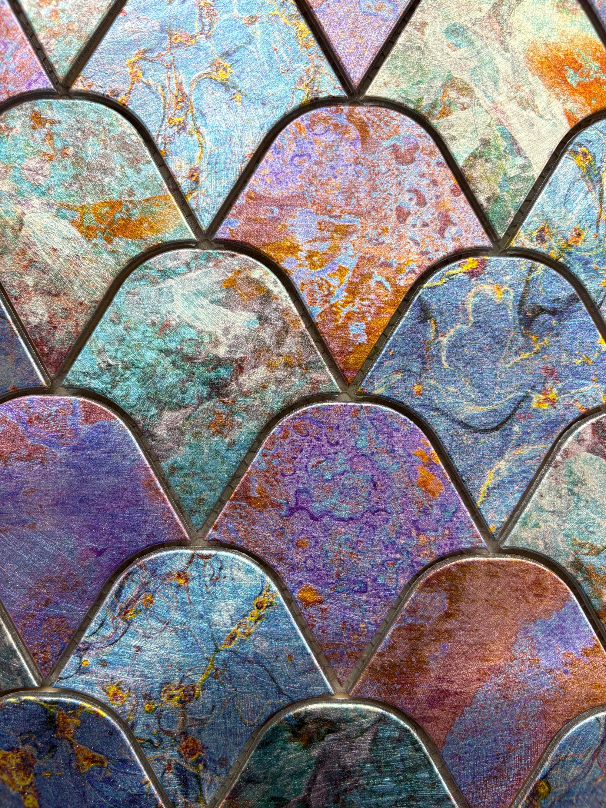 Ceramic Aluminium Colourful Mosaic Tile - 262*292*8mm - 11 sheets = 1m2 - DZ-158