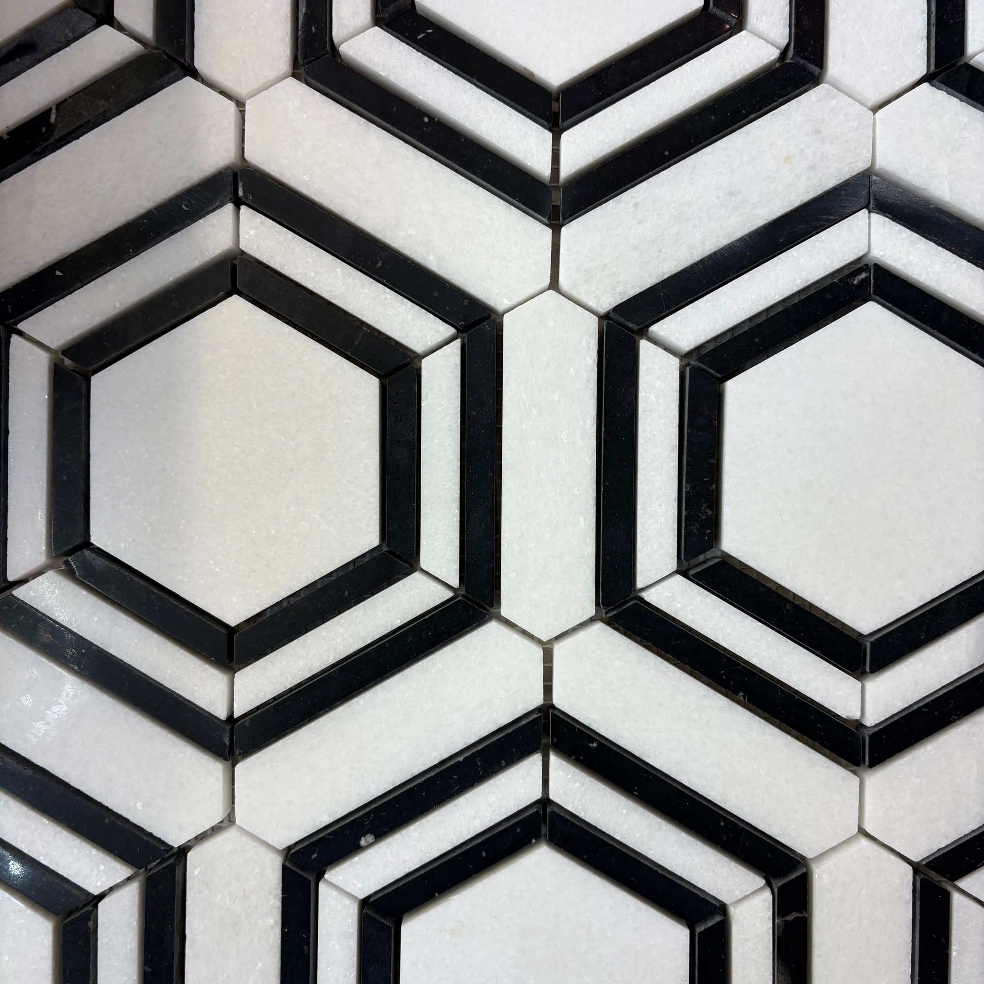 Ceorama Nero Polished Marble Mosaic - 280*330*10mm - 11sheets = 1 meter square - Stone Mosaic