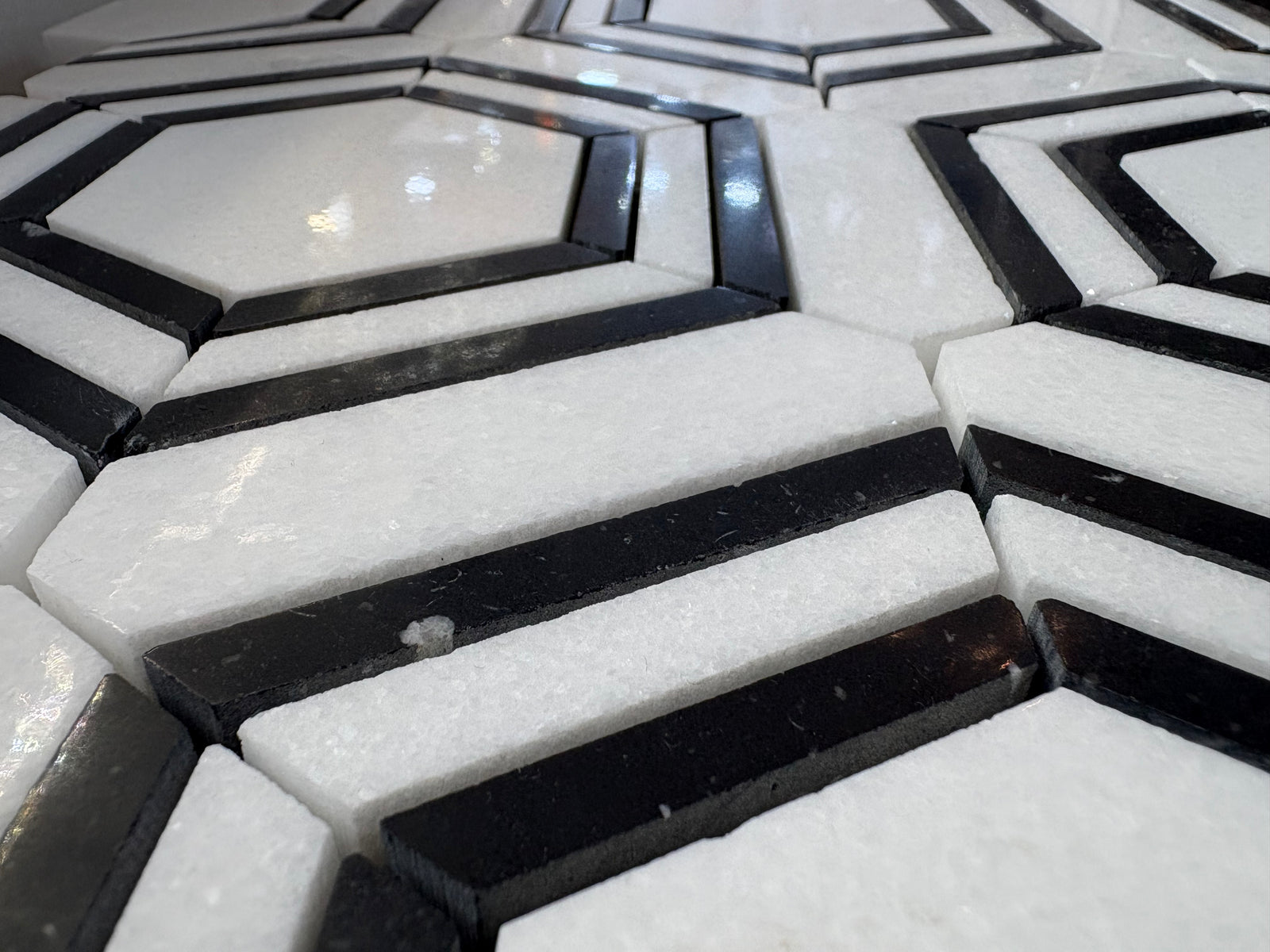 Ceorama Nero Polished Marble Mosaic - 280*330*10mm - 11sheets = 1 meter square - Stone Mosaic